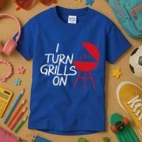 I Turn Grills On Kids T-Shirt thumb 3