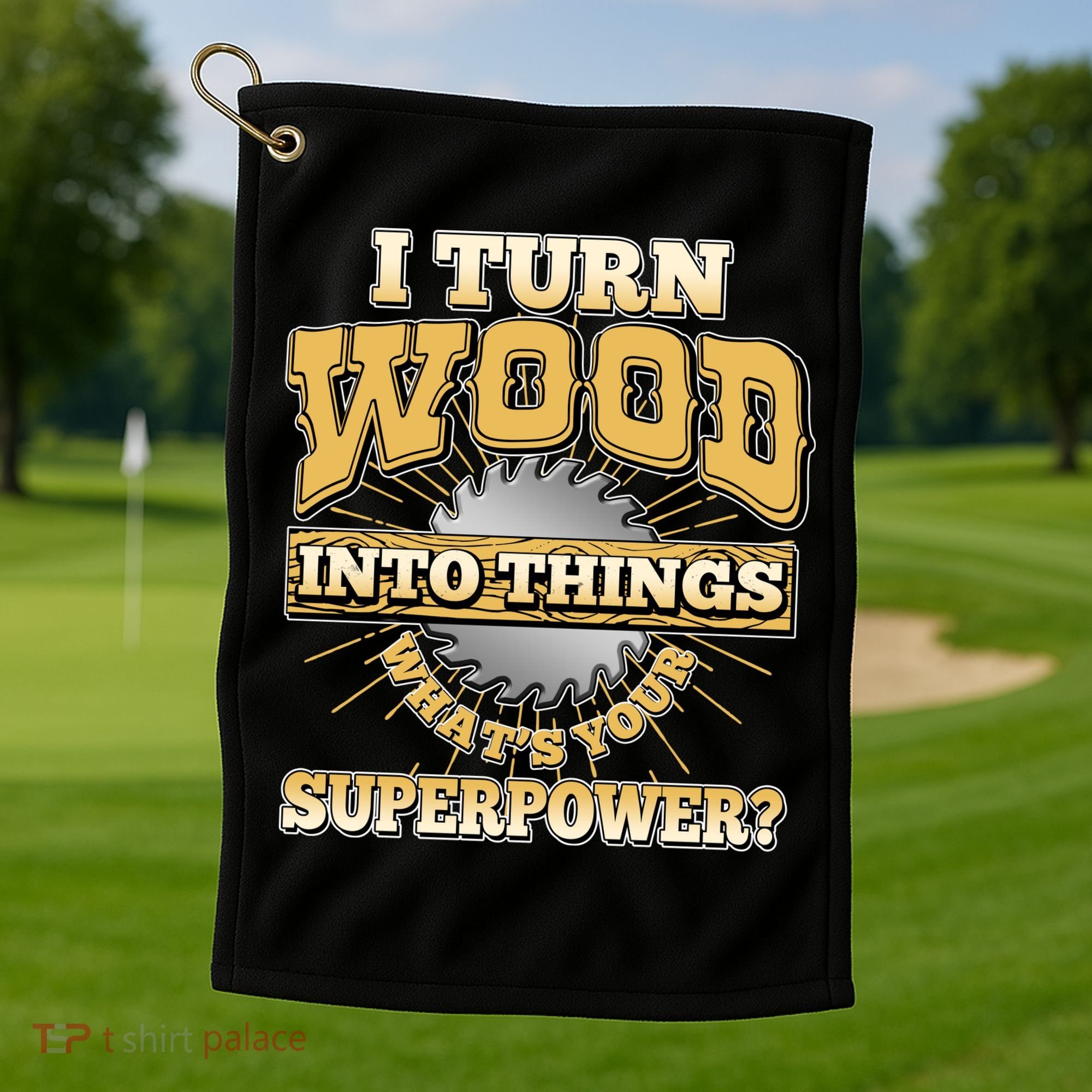I Turn Woodworking Into Things What Is Your Superpower Golf Towel