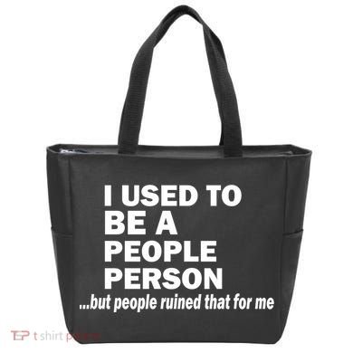 I Used To Be A People Person Tote Bag