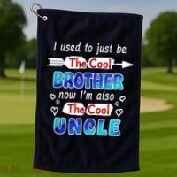 I Used To Be The Cool Brother Now I'm Also The Cool Uncle Golf Towel thumb 1
