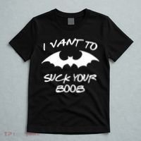 I Vant To Suck Your Boobs Vampire Bat Halloween T-Shirt thumb 5