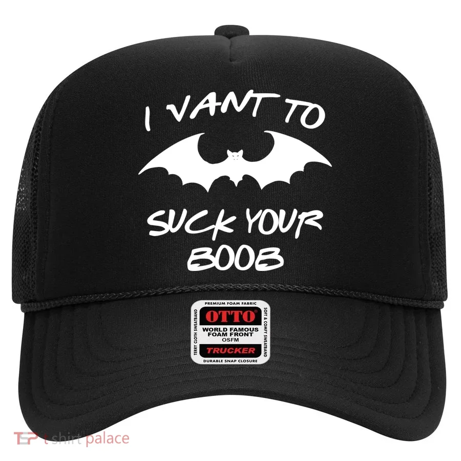 I Vant To Suck Your Boobs Vampire Bat Halloween Hat