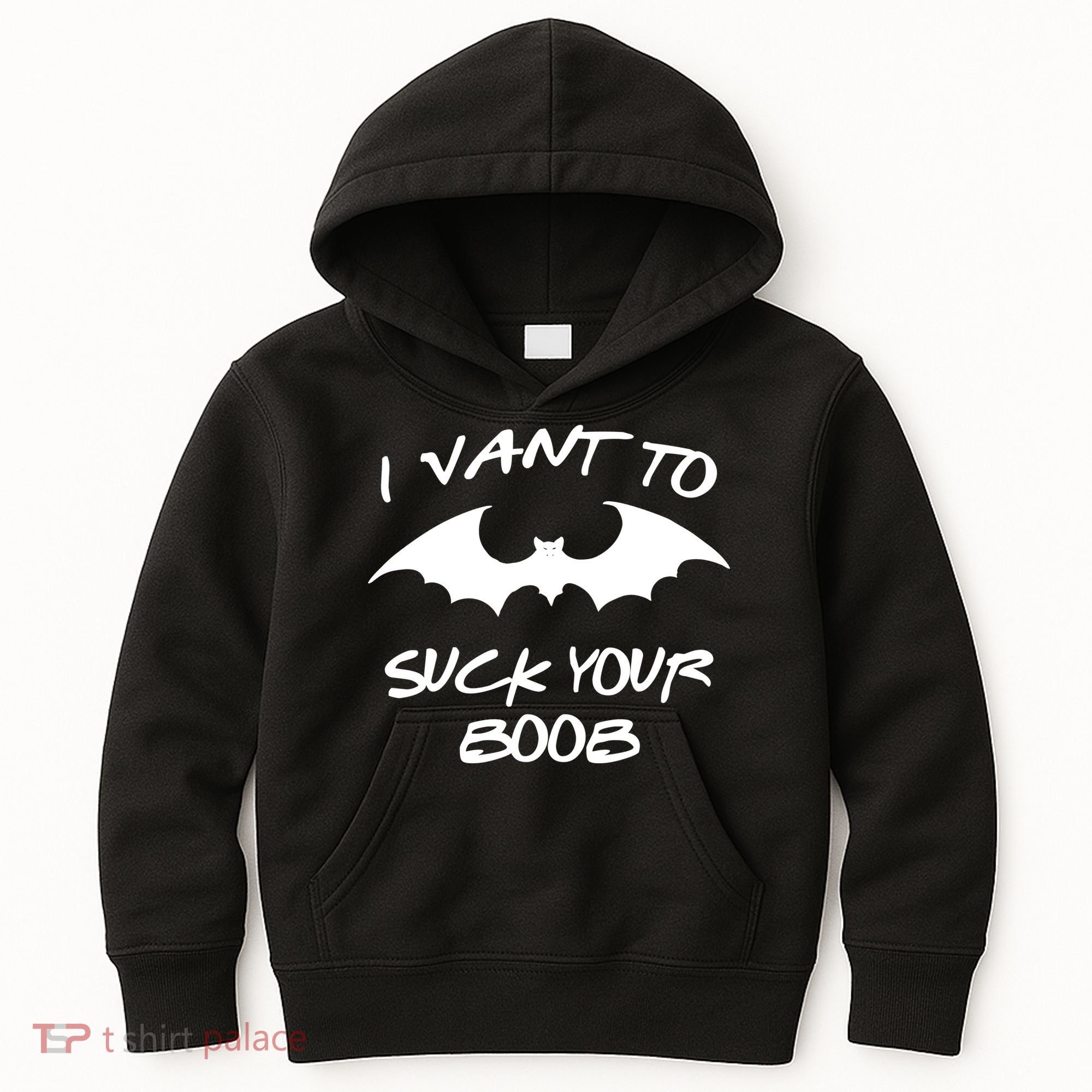 I Vant To Suck Your Boobs Vampire Bat Halloween Kids Hoodie