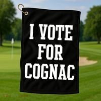 I Vote for Cognac Golf Towel thumb 1