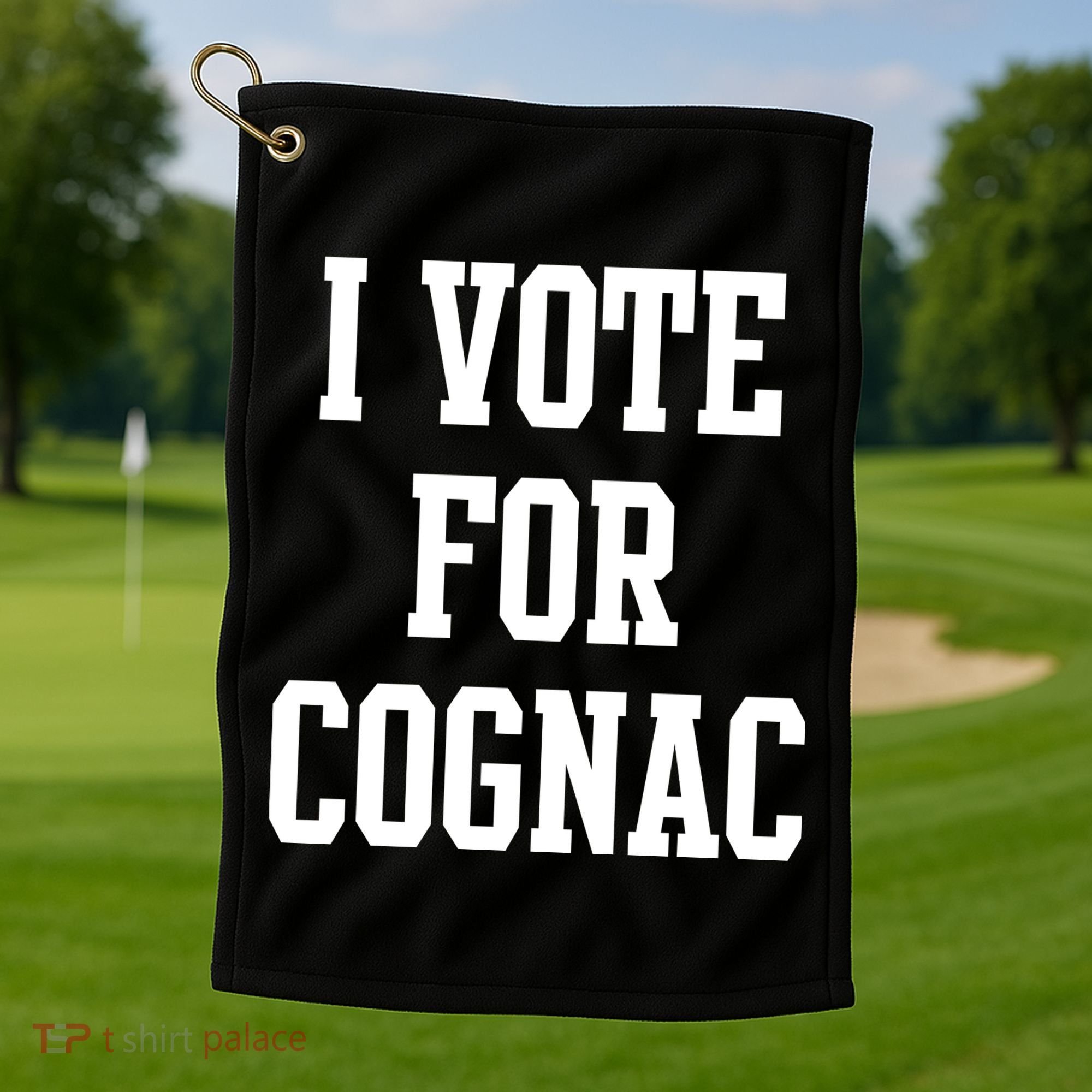 I Vote for Cognac Golf Towel