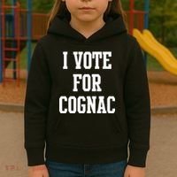 I Vote for Cognac Kids Hoodie thumb 3