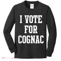 I Vote for Cognac Kids Long Sleeve Shirt thumb 0
