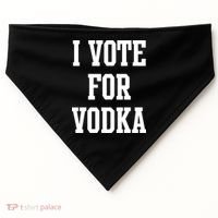 I Vote For Vodka USA-Made Doggie Bandana thumb 0