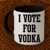 I Vote For Vodka Coffee Mug thumb 2