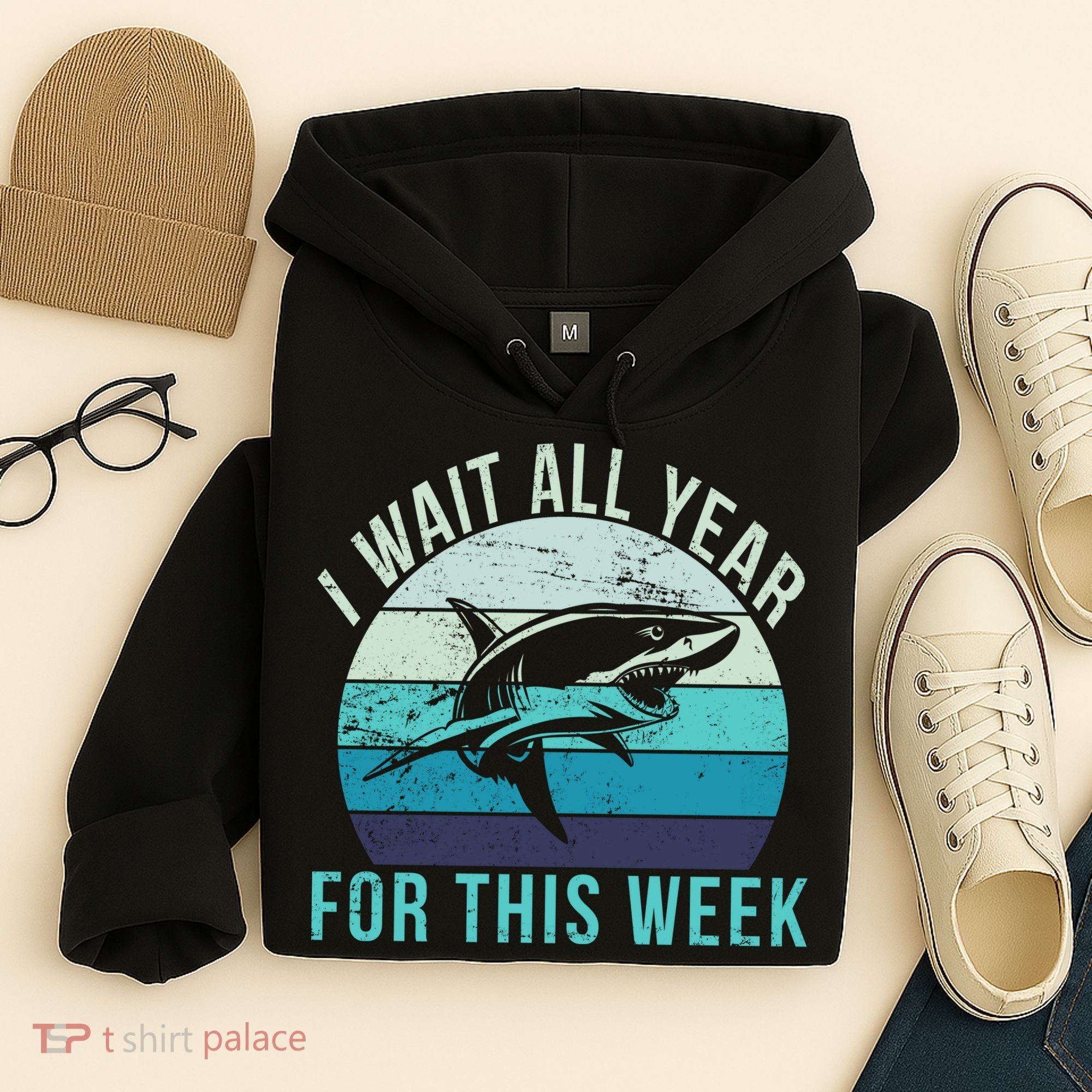 I Wait All Year For This Week Shark Hoodie