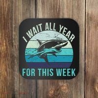 I Wait All Year For This Week Shark Coaster thumb 0