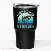 I Wait All Year For This Week Shark Tumbler thumb 0
