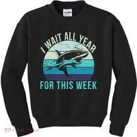 I Wait All Year For This Week Shark Kids Sweatshirt thumb 0