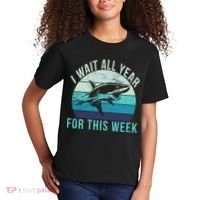 I Wait All Year For This Week Shark Kids T-Shirt thumb 2