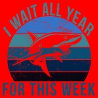 I Wait All Year For This Week Shark Santa Hat thumb 1