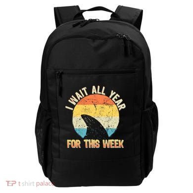 I Wait All Year For This Week Vintage Shark Backpack