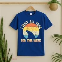 I Wait All Year For This Week Vintage Shark T-Shirt thumb 2