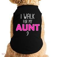 I Walk For My Aunt Breast Cancer Doggie Tank thumb 0
