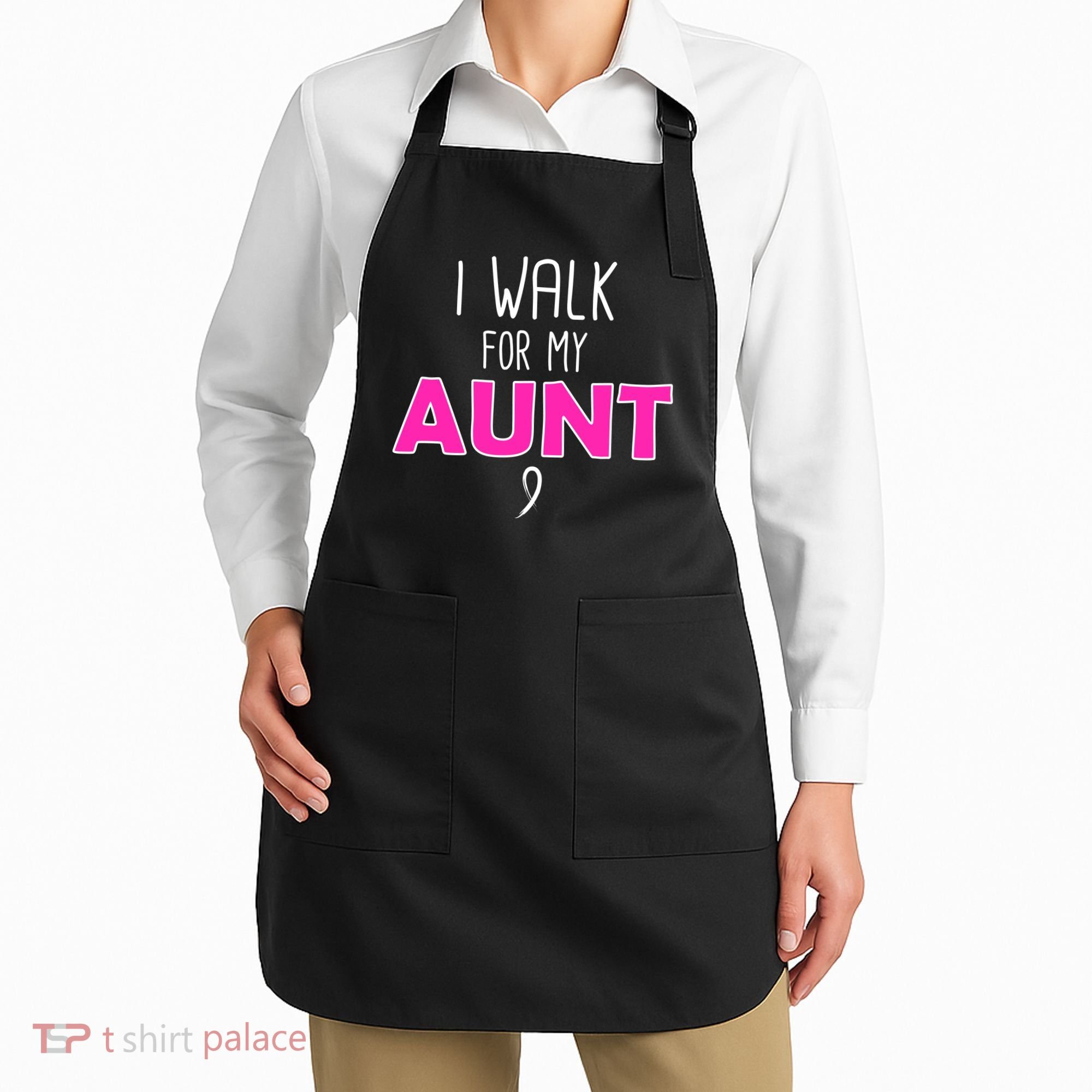 I Walk For My Aunt Breast Cancer Apron