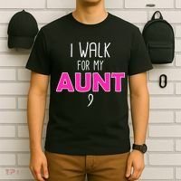 I Walk For My Aunt Breast Cancer T-Shirt thumb 6