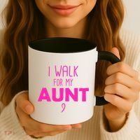 I Walk For My Aunt Breast Cancer Coffee Mug thumb 3