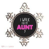 I Walk For My Aunt Breast Cancer Ornament thumb 0