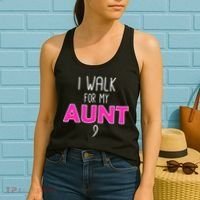 I Walk For My Aunt Breast Cancer Women's Tank Top thumb 2