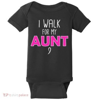 I Walk For My Aunt Breast Cancer Baby Bodysuit