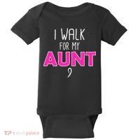 I Walk For My Aunt Breast Cancer Baby Bodysuit thumb 0