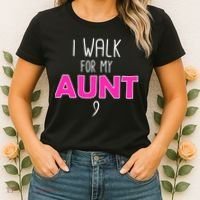 I Walk For My Aunt Breast Cancer Women's T-Shirt thumb 2