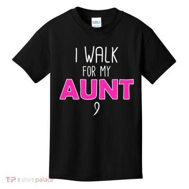 I Walk For My Aunt Breast Cancer Kids T-Shirt