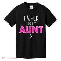 I Walk For My Aunt Breast Cancer Kids T-Shirt thumb 0