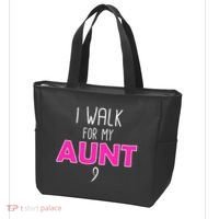 I Walk For My Aunt Breast Cancer Tote Bag thumb 3