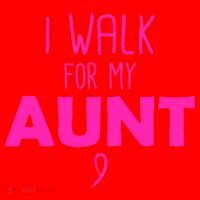 I Walk For My Aunt Breast Cancer Santa Hat thumb 1