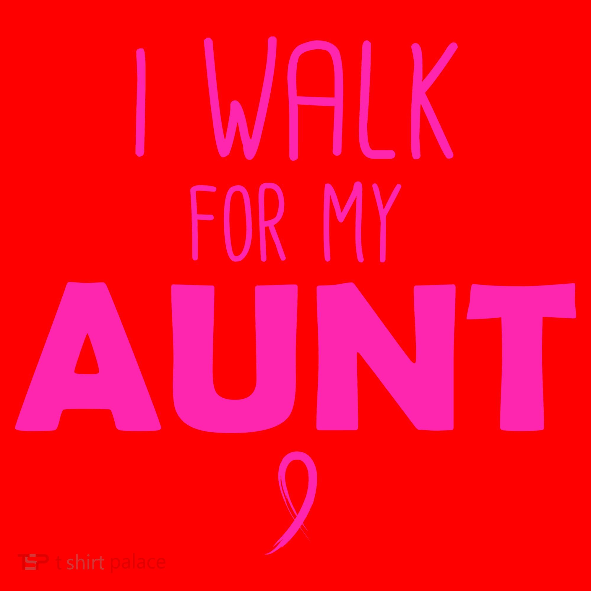 I Walk For My Aunt Breast Cancer Santa Hat
