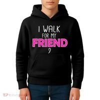 I Walk For My Friend Breast Cancer Kids Hoodie thumb 4