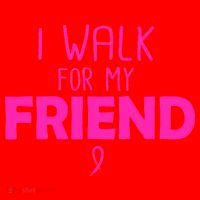 I Walk For My Friend Breast Cancer Santa Hat thumb 1