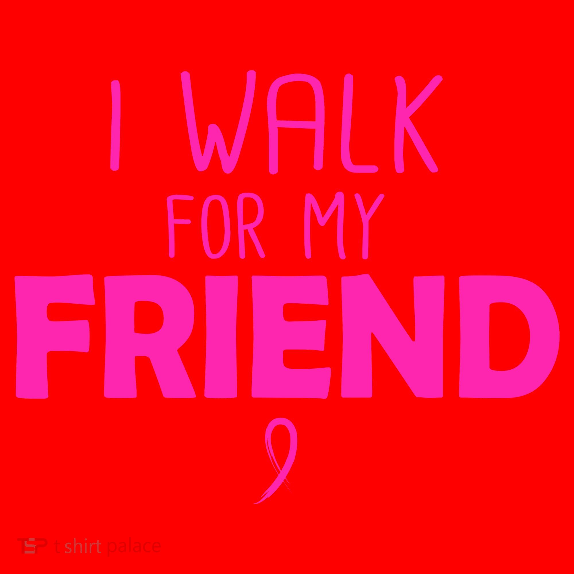 I Walk For My Friend Breast Cancer Santa Hat