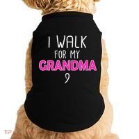 I Walk For My Grandma Breast Cancer Doggie Tank thumb 0