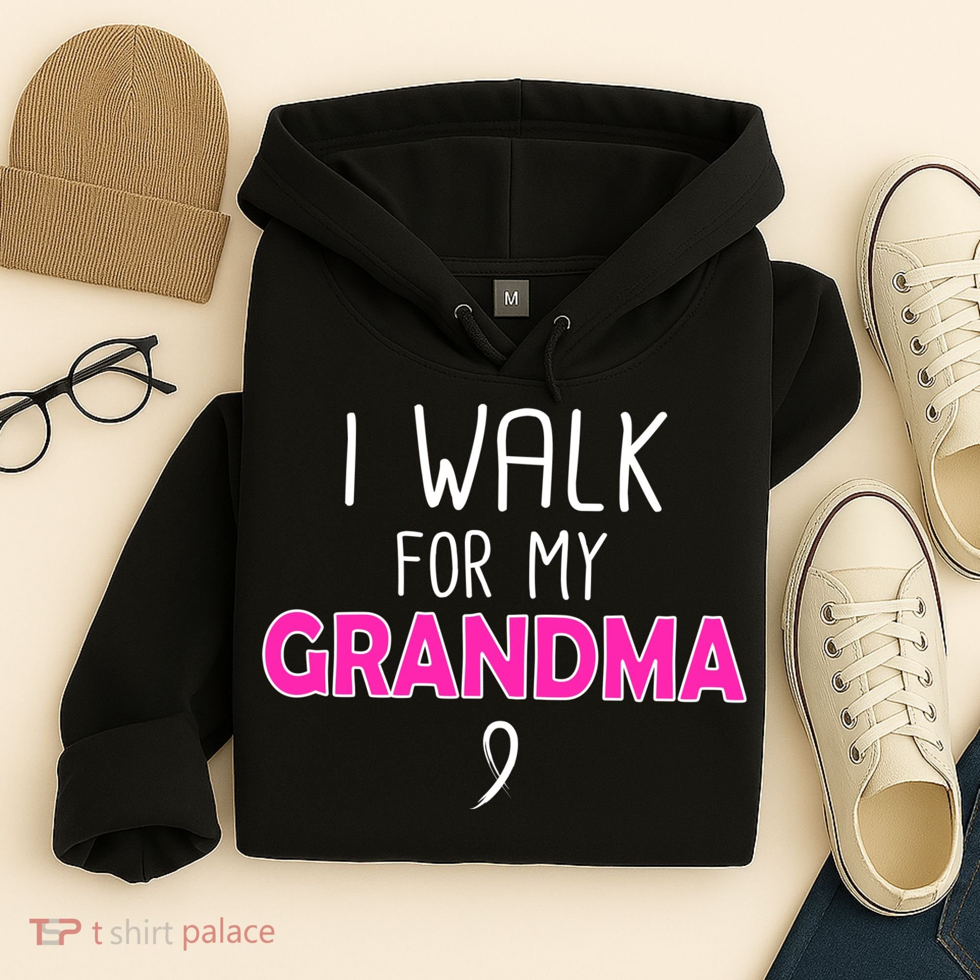 I Walk For My Grandma Breast Cancer Hoodie
