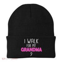 I Walk For My Grandma Breast Cancer Beanie thumb 0