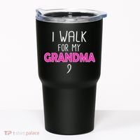 I Walk For My Grandma Breast Cancer Tumbler thumb 0