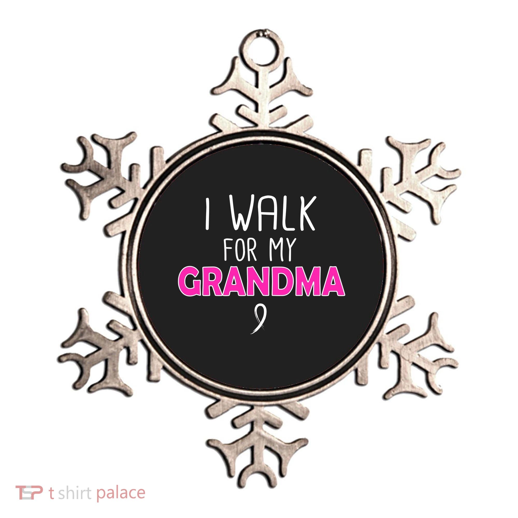 I Walk For My Grandma Breast Cancer Ornament