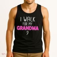 I Walk For My Grandma Breast Cancer Tank Top thumb 3