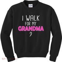 I Walk For My Grandma Breast Cancer Kids Sweatshirt thumb 0