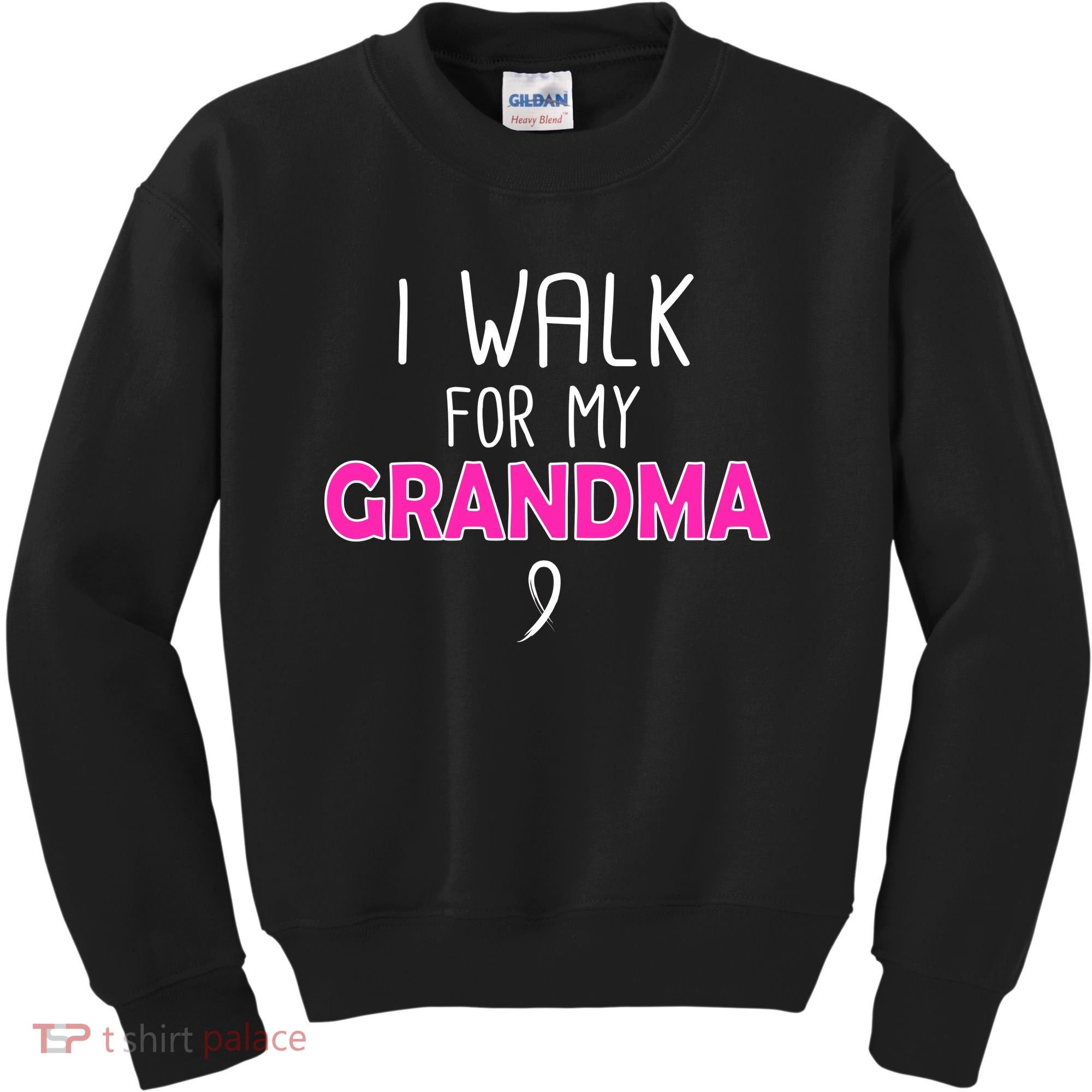 I Walk For My Grandma Breast Cancer Kids Sweatshirt