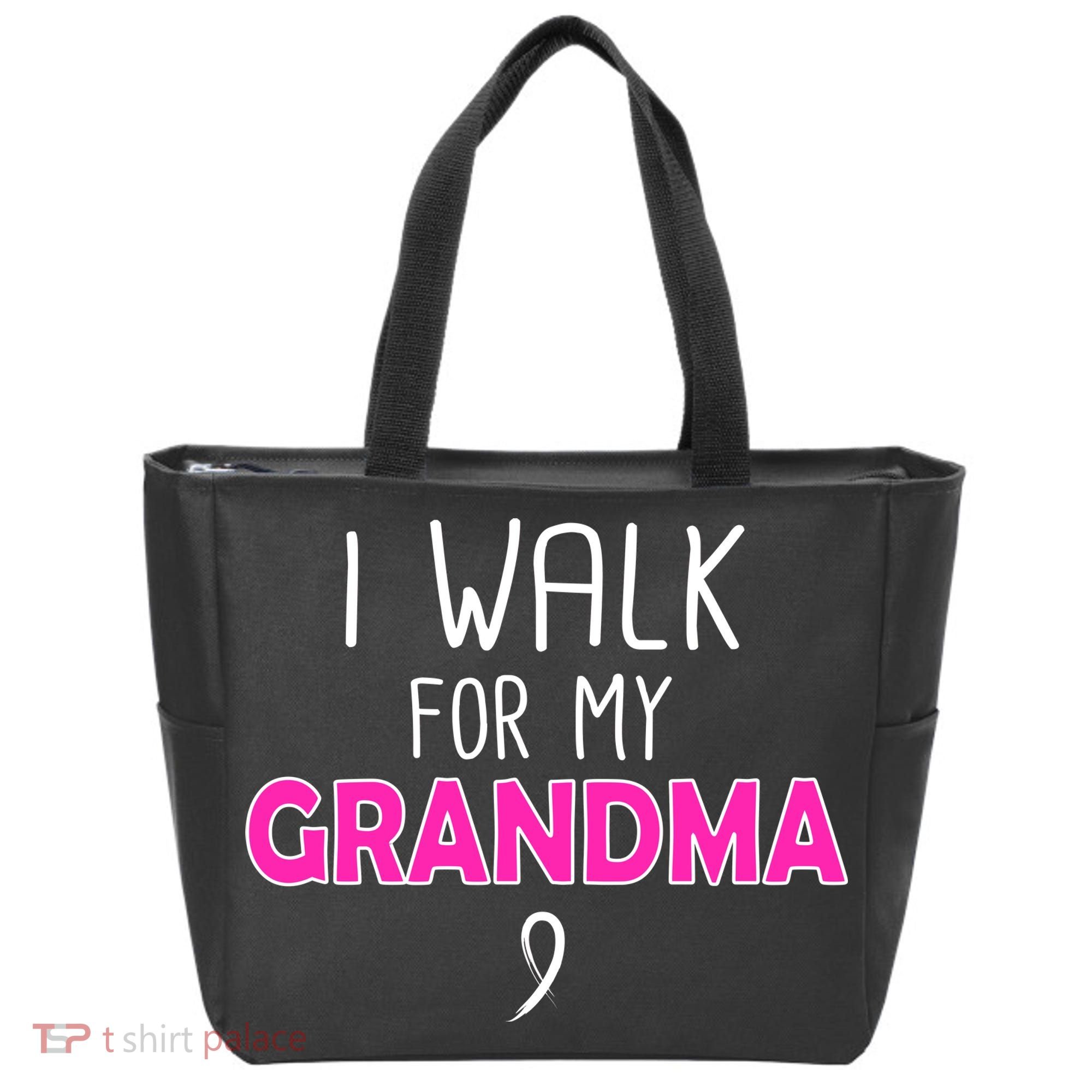 I Walk For My Grandma Breast Cancer Tote Bag