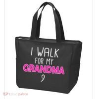 I Walk For My Grandma Breast Cancer Tote Bag thumb 3