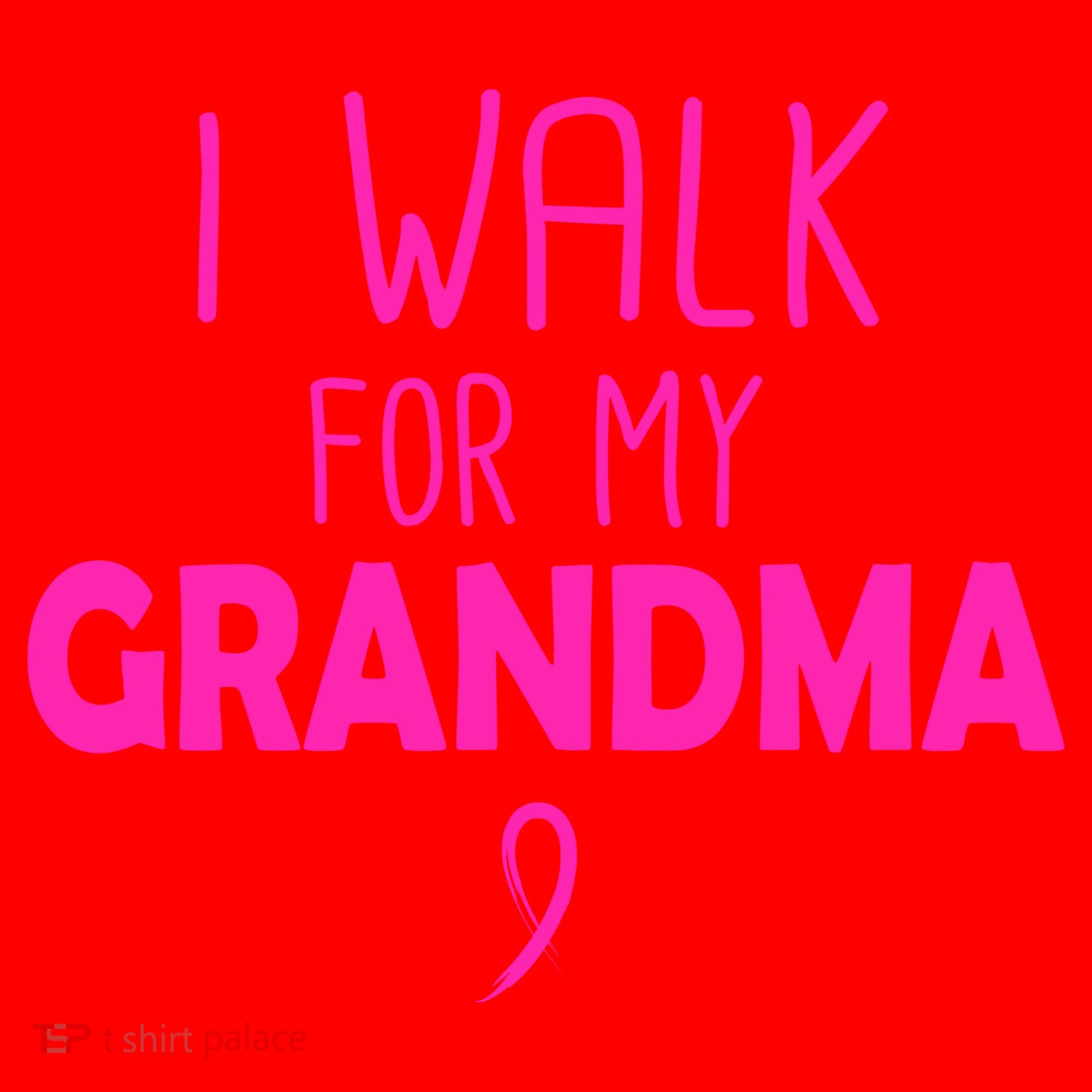 I Walk For My Grandma Breast Cancer Santa Hat
