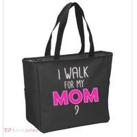 I Walk For My Mom Breast Cancer Tote Bag thumb 2